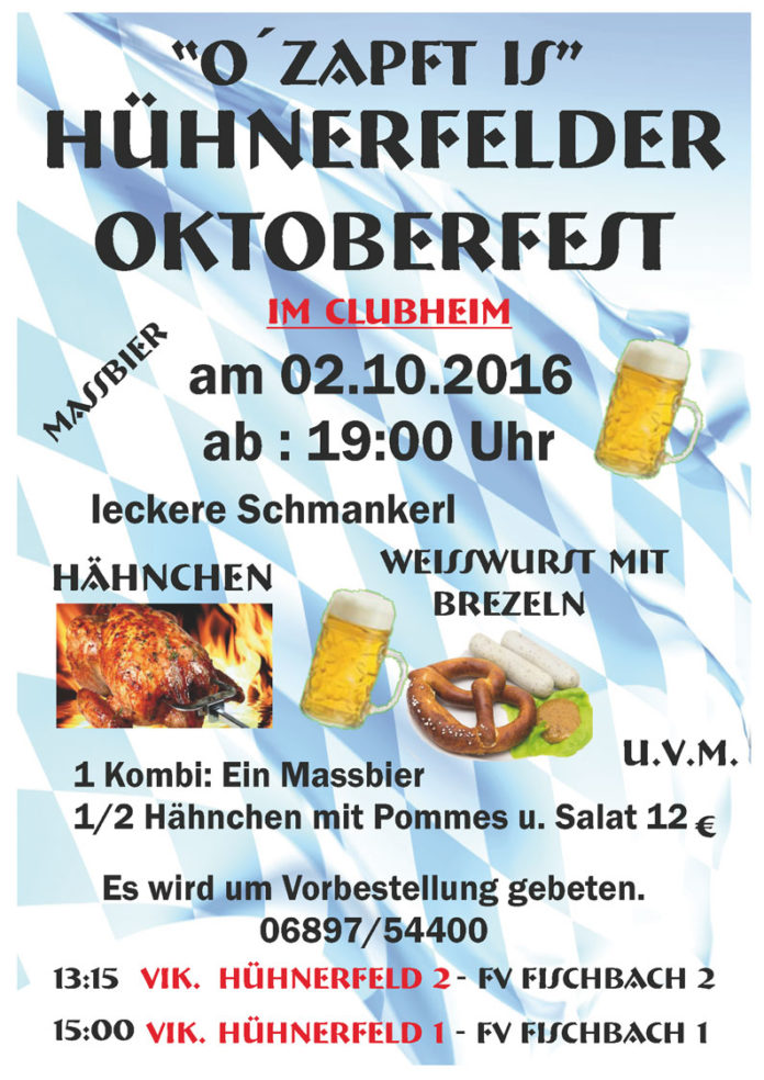 Oktoberfest Huehnerfeld