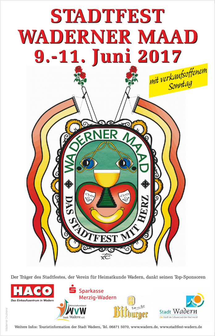 Stadtfest Wadern Plakat 2017