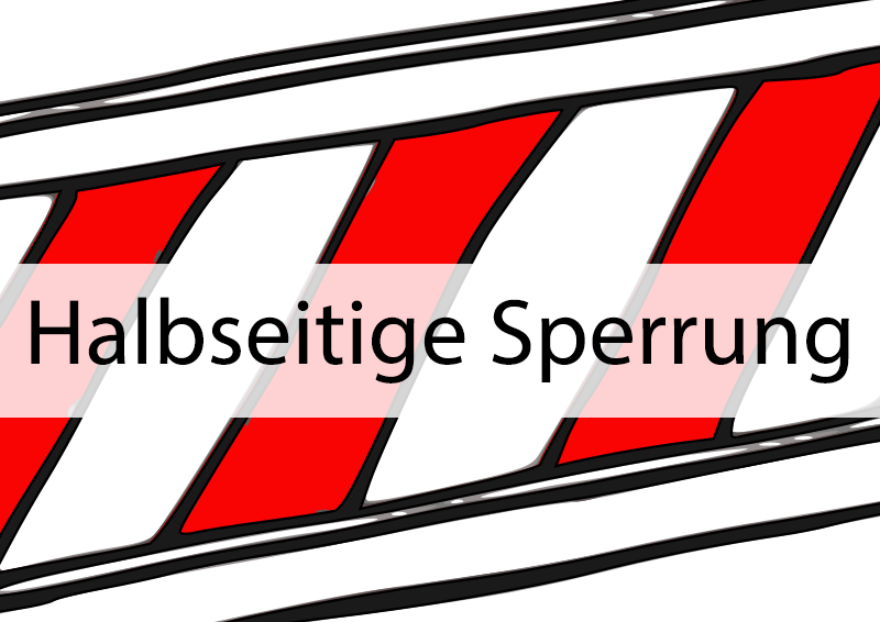 halbseitige sperrung