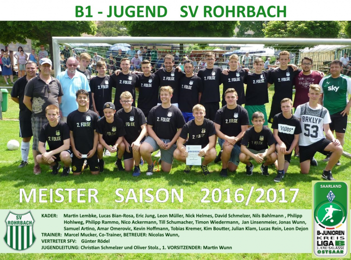 B jugend Meister bild sv rohrbach