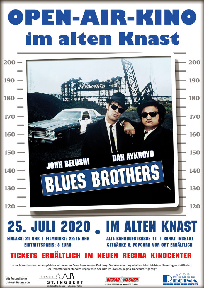 OPEN-AIR-KINO im alten Knast am 25. Juli 2020 mit „Blues Brothers“