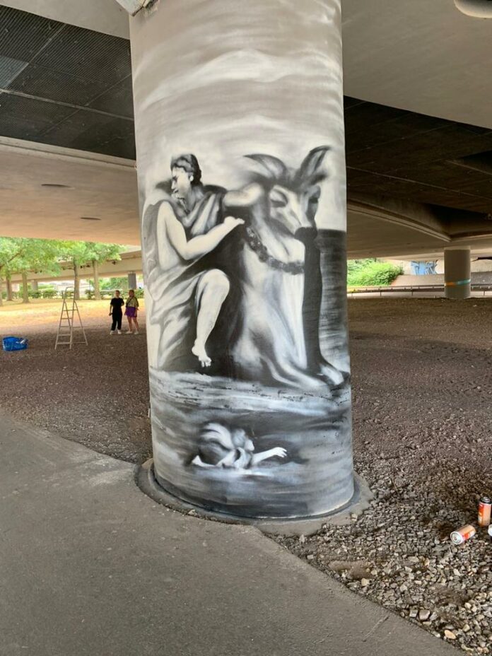 Graffiti-Säulen: Grüne über Zerstörung der Kunstwerke empört