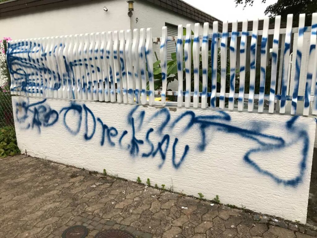 scheidt vandalismus foto gruene