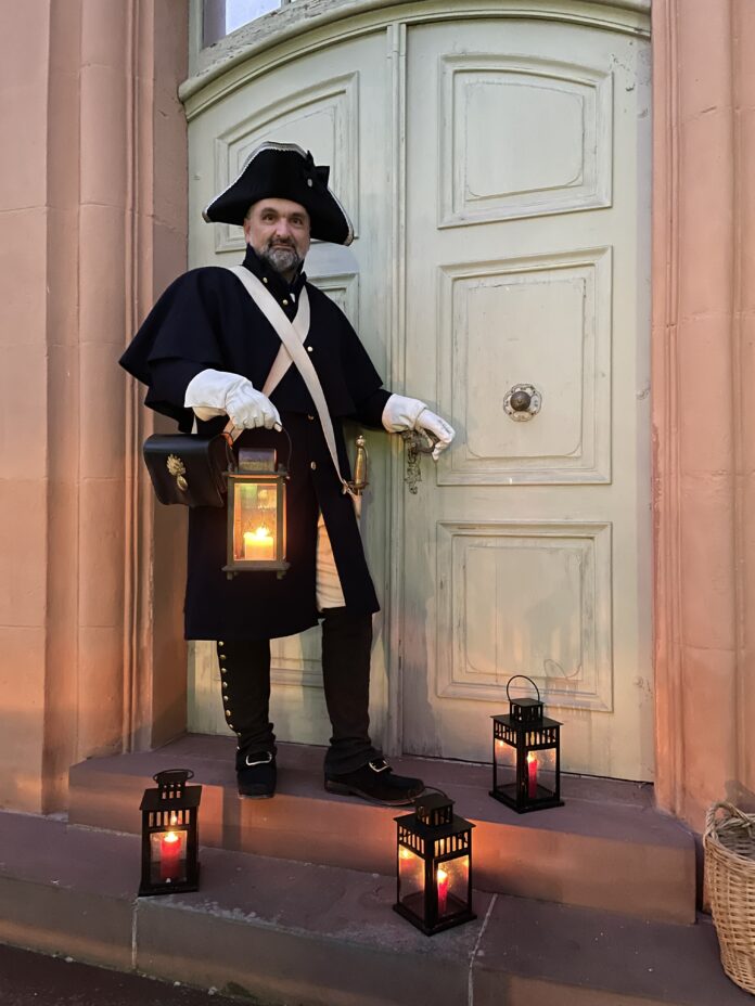 Abendliche Patrouille mit der Schlossgarde