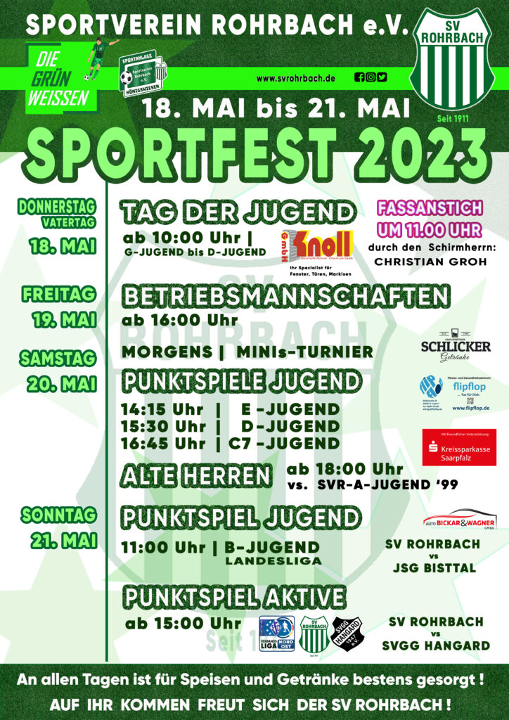 SV Rohrbach Plakat Sportfest 2023 Plakat 2 29.04.2023