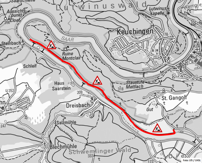 Saarradweg Mettlach Ertüchtigung Umleitungstrecke