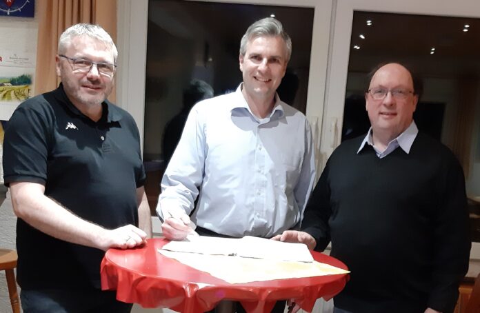 Lars Vogt, Alexander Heinz (neues Gemeinderatsmitglied FDP Riegelsberg) & Andreas Schramm Foto: FDP Riegelsberg